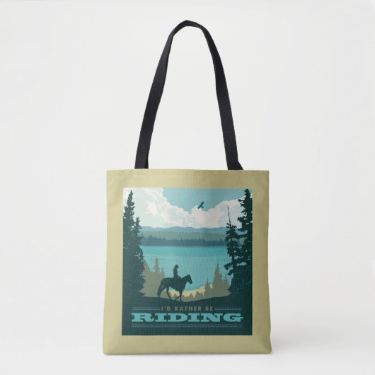 Ik zou liever gaan rijden tote bag (Voorkant)