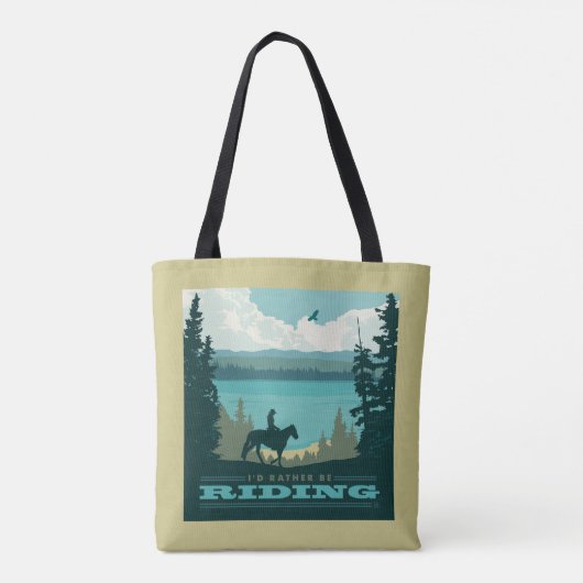 Ik zou liever gaan rijden tote bag (Achterkant)