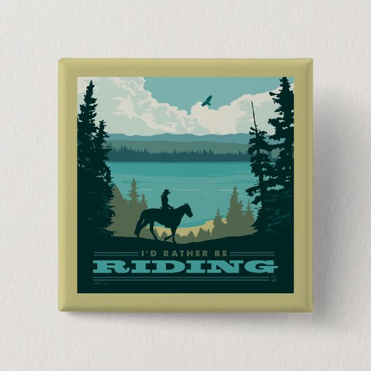 Ik zou liever gaan rijden vierkante button 5,1 cm (Voorkant)