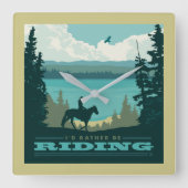 Ik zou liever gaan rijden vierkante klok (Voorkant)