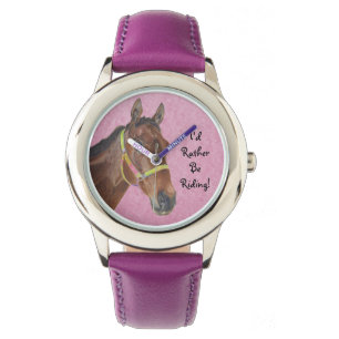 Ik zou liever gaan ruiken. Paard Horloge