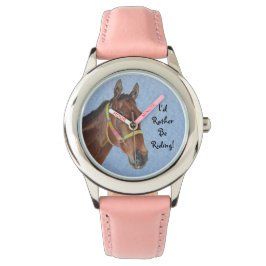 Ik zou liever gaan ruiken. Paard Horloge