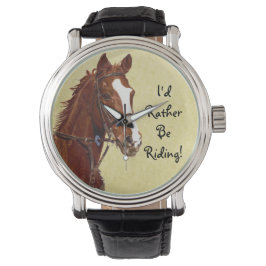 Ik zou liever gaan ruiken. Paard Horloge