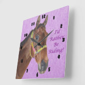 Ik zou liever gaan ruiken. Paard Vierkante Klok (Hoek)