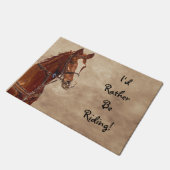 Ik zou liever gaan ruiken. Paardenpaard Deurmat (Schuin)