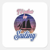 Ik zou liever gaan winkelen vierkante sticker (Voorkant)