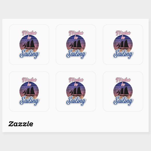 Ik zou liever gaan winkelen vierkante sticker (Vel)
