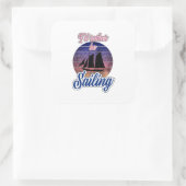 Ik zou liever gaan winkelen vierkante sticker (Tas)