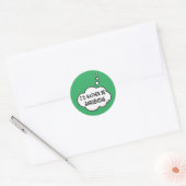 Ik zou liever Gardening Green zijn Ronde Sticker (Envelop)