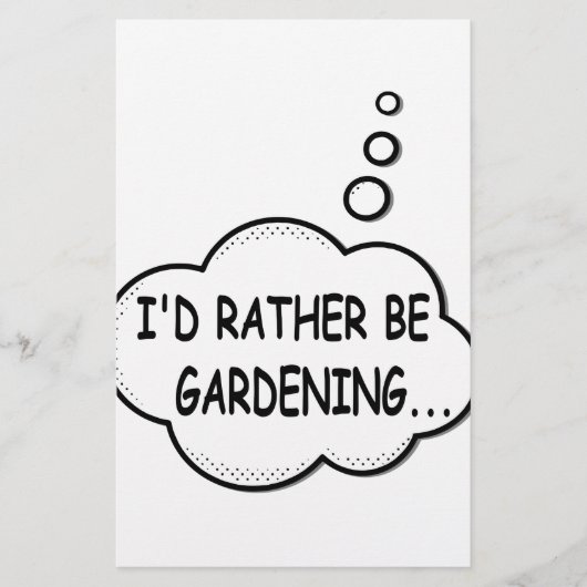 Ik zou liever gardening zijn briefpapier (Voorkant)