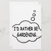 Ik zou liever gardening zijn briefpapier (Voorkant / Achterkant)