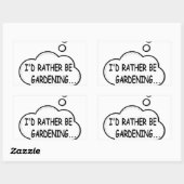 Ik zou liever gardening zijn rechthoekige sticker (Vel)