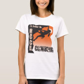 Ik zou liever gek worden als rockbeklimmers t-shirt (Voorkant)