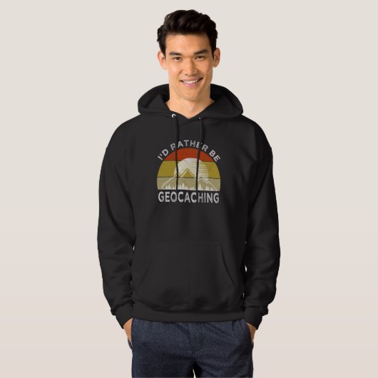 Ik zou liever geocaching zijn hoodie (Voorkant volledig)