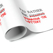 Ik zou liever Gevist zijn... De loterij winnen Cadeaupapier (Rol Hoek)