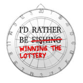 Ik zou liever Gevist zijn... De loterij winnen Dartbord (Voorkant)