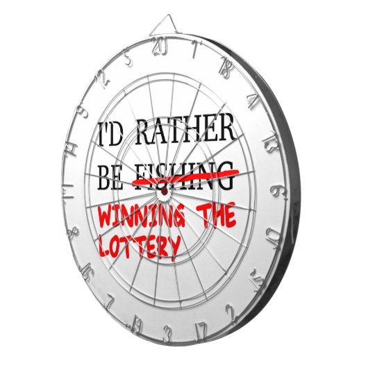 Ik zou liever Gevist zijn... De loterij winnen Dartbord (Voorkant Rechts)