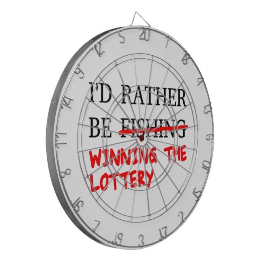 Ik zou liever Gevist zijn... De loterij winnen Dartbord (Voorkant Links)