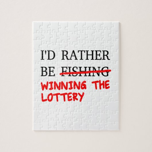 Ik zou liever Gevist zijn... De loterij winnen Legpuzzel (Verticaal)