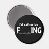 Ik zou liever Gevist zijn - Grappig Gevist Magneet (Voorkant / Achterkant)