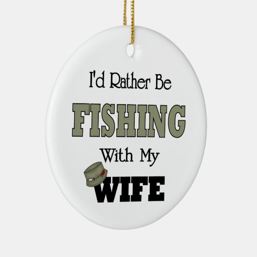 Ik zou liever Gevist zijn met mijn vrouw Keramisch Ornament (Rechts)