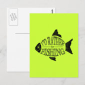 Ik zou liever Gevist zijn - schattig visontwerp Briefkaart (Voorkant / Achterkant)