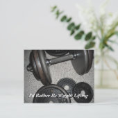 Ik zou liever 'gewicht' optillen briefkaart (Staand voorkant)