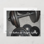 Ik zou liever 'gewicht' optillen briefkaart (Voorkant / Achterkant)