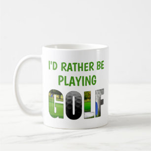 Ik zou liever Golf grappig Golfer spelen Koffiemok