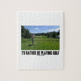 Ik zou liever Golf spelen (Golfer op Golfcursus) Legpuzzel