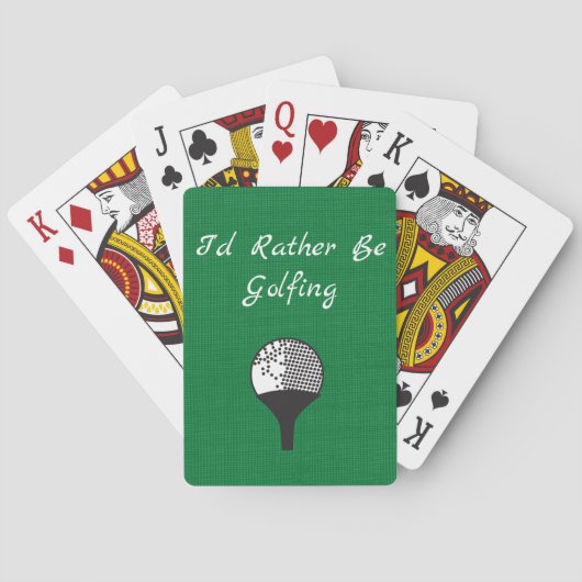 Ik zou liever Golfbal van de Groenen zijn Pokerkaarten (Achterkant)