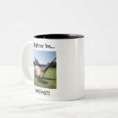 Ik zou liever...Golfing zijn!!! 11 oz. Mok. Tweekleurige Koffiemok (Voorkant links)