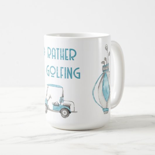 Ik zou liever Golfing zijn Koffiemok (Voorkant rechts)