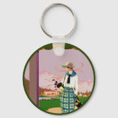 Ik zou liever Golfing zijn Sleutelhanger (Voorkant)