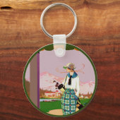 Ik zou liever Golfing zijn Sleutelhanger (Voorkant)