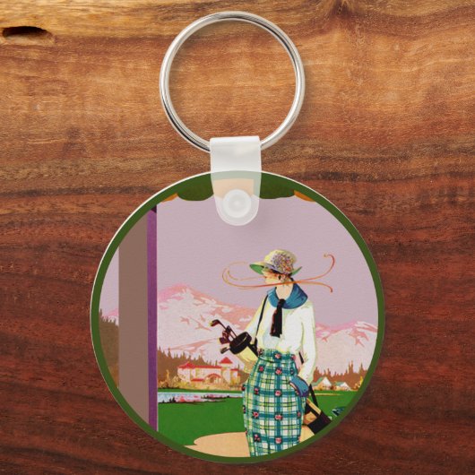 Ik zou liever Golfing zijn Sleutelhanger (Voorkant)