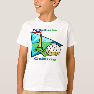 Ik zou liever Golfing zijn T-shirt