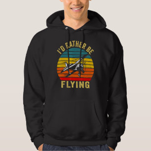 Ik zou liever grappig  vliegdekschip vliegen hoodie