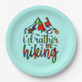 Ik zou liever grappige wandelaars aanhalen om papi papieren bordje (Voorkant)