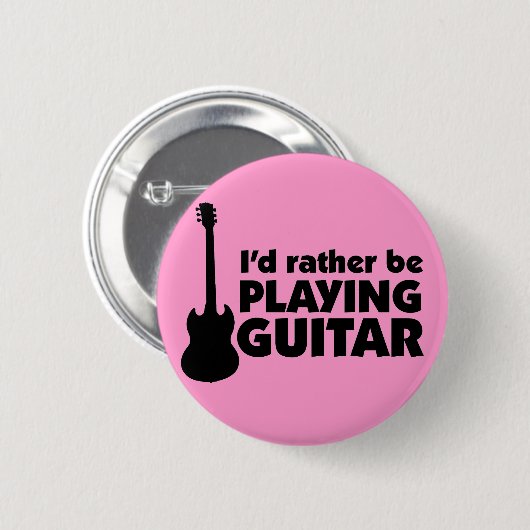 Ik zou liever Guitar Button spelen (Voorkant /achterkant)