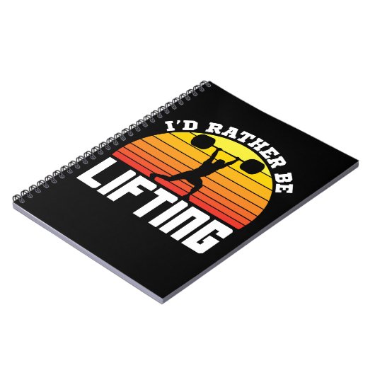 Ik zou liever het gewicht optillen notitieboek (Linkerzijde)