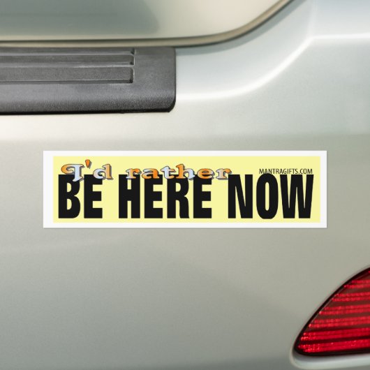 Ik zou liever hier zijn nu Bumpersticker (Op auto)