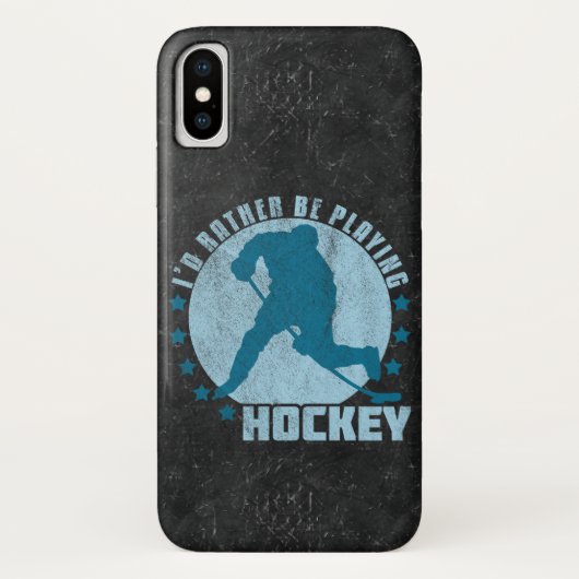 Ik zou liever Hockey spelen Case-Mate iPhone Case (Achterkant)