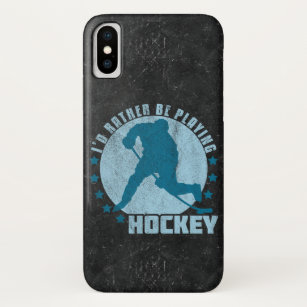 Ik zou liever Hockey spelen iPhone X Hoesje