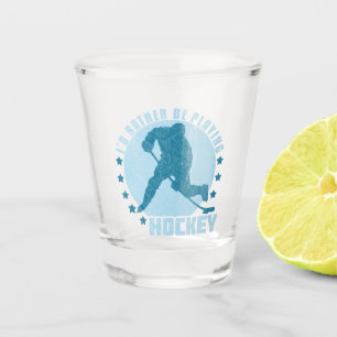 Ik zou liever Hockey spelen Shot Glas