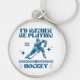 Ik zou liever hockey spelen sleutelhanger