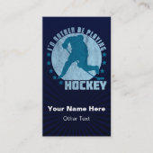 Ik zou liever Hockey Visitekaartjes spelen (Voorkant)