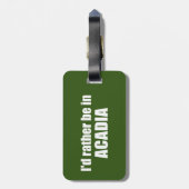 Ik zou liever in Acadia zijn Bagagelabel (Achterkant verticaal)