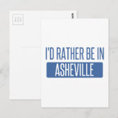 Ik zou liever in Asheville zijn Briefkaart (Voorkant / Achterkant)