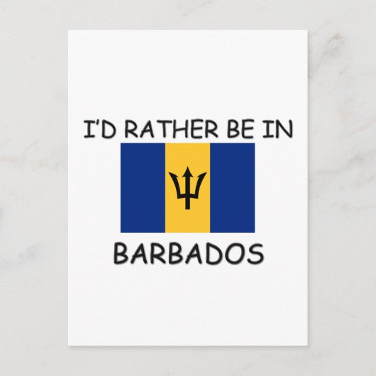 Ik zou liever in Barbados zijn Briefkaart (Voorkant)